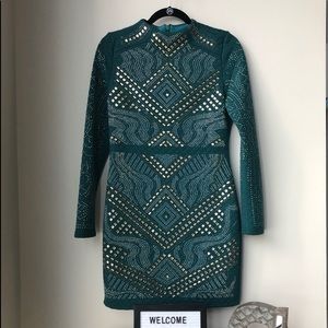 New XTaren Teal Bedazzled Dress